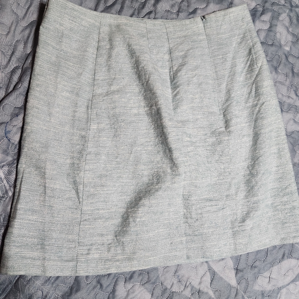 Womens Elegant Light Ice Blue Button Skirt - Picture 9 of 12
